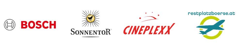 Bosch, Sonnentor, Cineplexx, Restplatzbörse