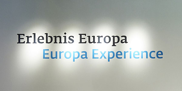 In den Räumen der Ausstellung „Erlebnis Europa“.