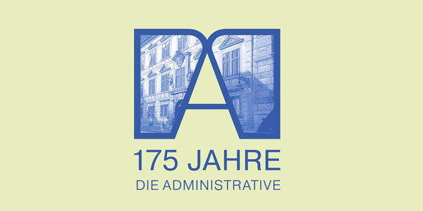 Titelbild des digitalen Ausstellungskatalogs "175 Jahre Die Administrative".