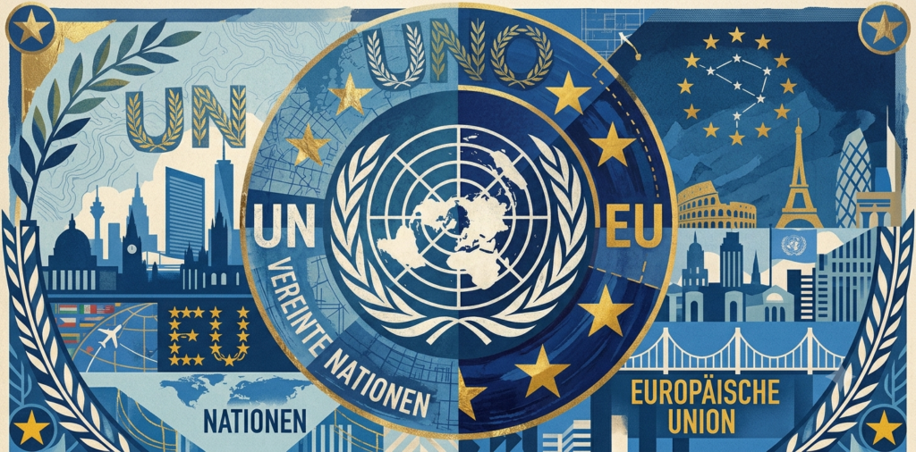 Fantasielogo: UNO und EU