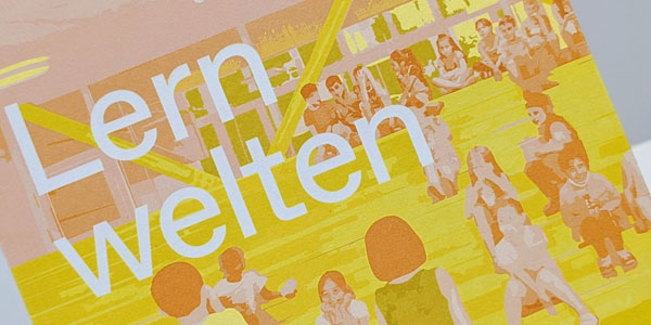 Buchcover: Ausschnitt des Buchcovers Neue Lernwelten – Impulsgebende Schulen und Kindergärten in Österreich