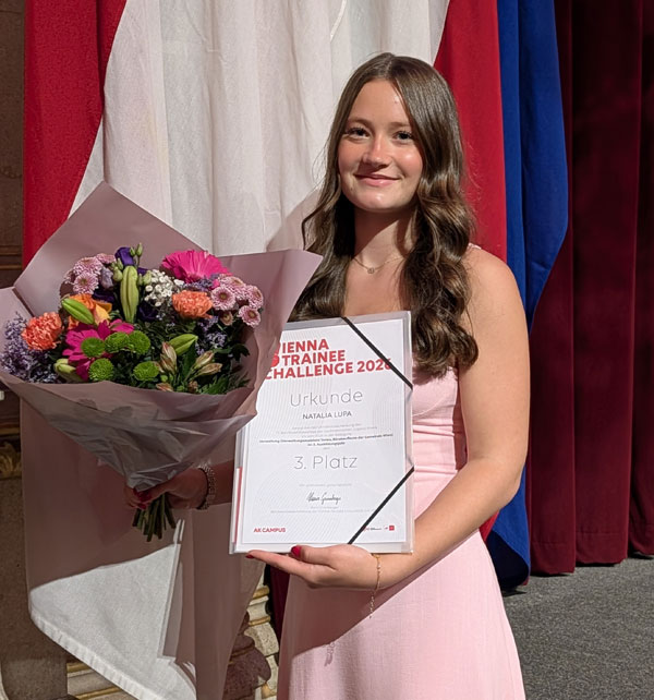 Natalia Lupa, 3. Lehrjahr, 3. Platz.