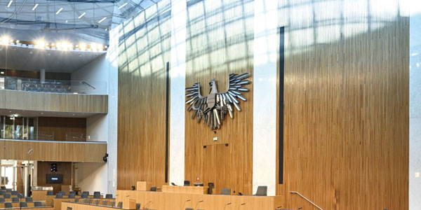 Der Plenarsaal im Hohen Haus am Ring. (Bild: © Parlamentsdirektion/Johannes Zinner)