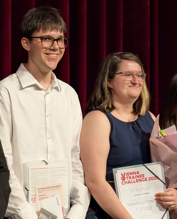 Sanina Veprek und Finn Bauer, 1. Lehrjahr, 1. Platz